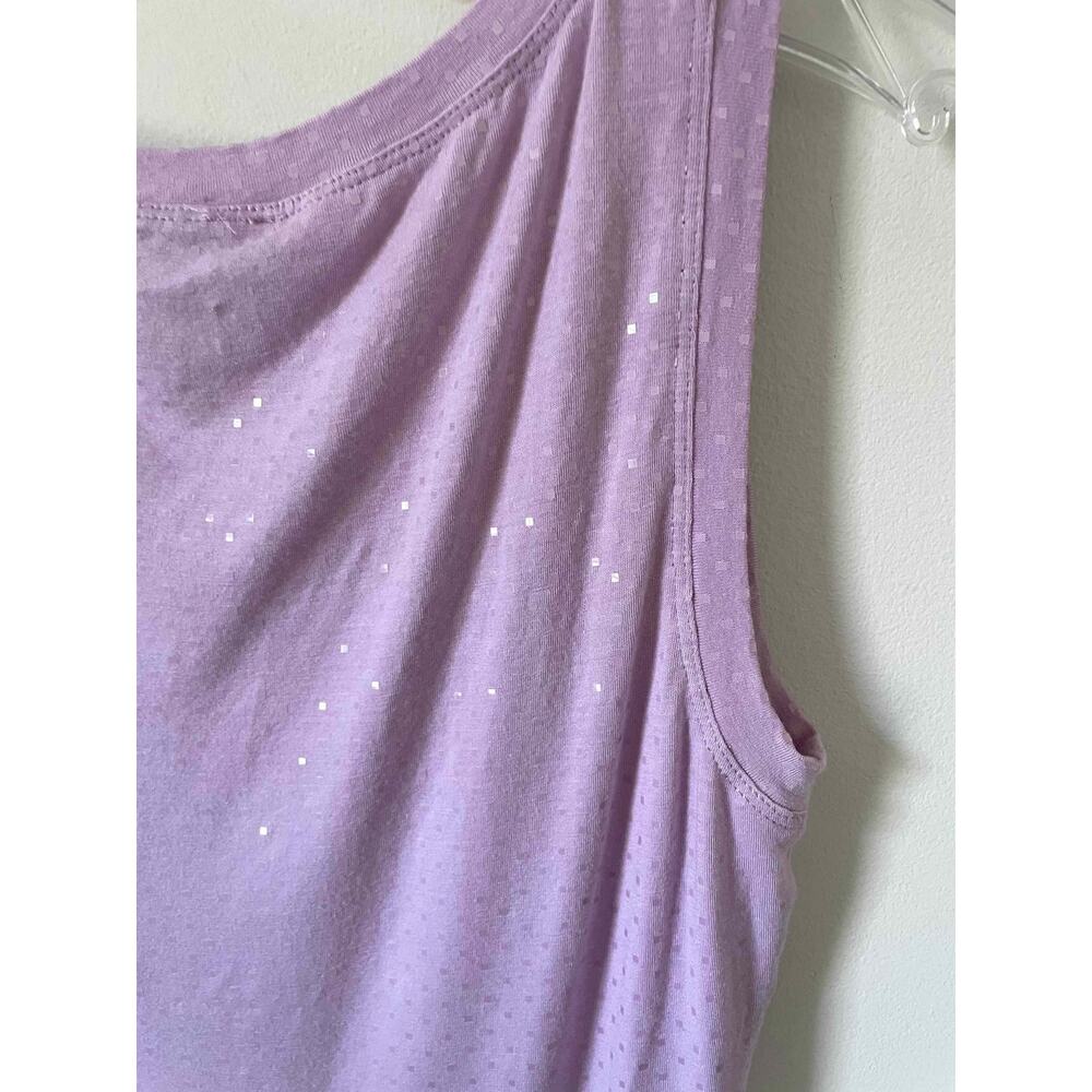 St. John Sequin Viscose Basic Tank Top Purple Siz… - image 4